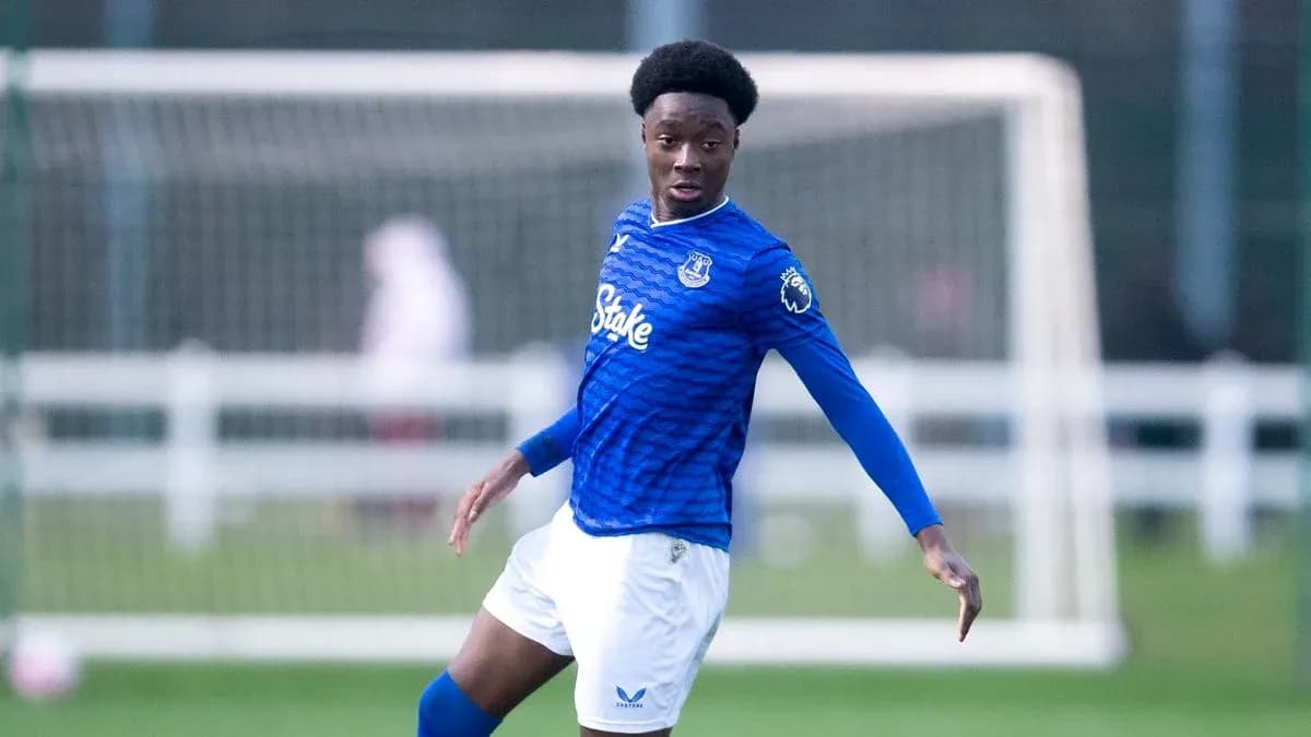 Player in blue kit during training session