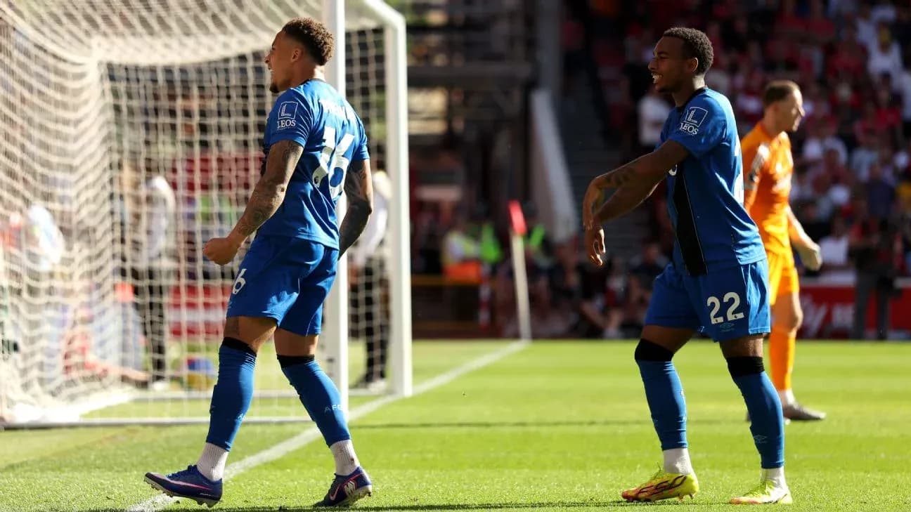 Players celebrating a goal during Nottingham Forest match
