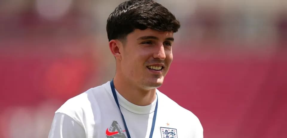 Player smiling during warm-up at stadium