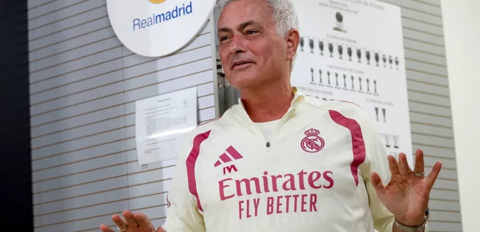Manager speaking at Real Madrid facility