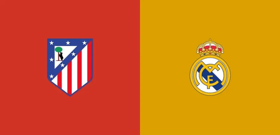 Atletico Madrid and Real Madrid team logos