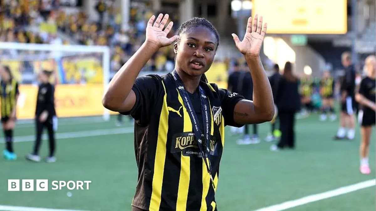 Player waving with hands at the stadium
