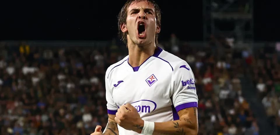 Player celebrating a goal with clenched fist