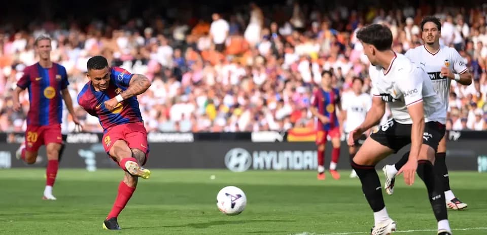 Player striking the ball during match action