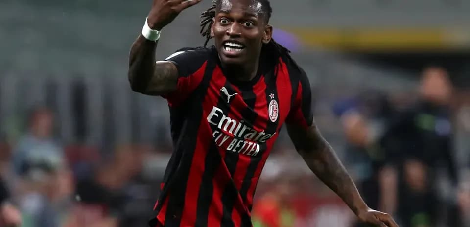 Player gesturing during a match for AC Milan