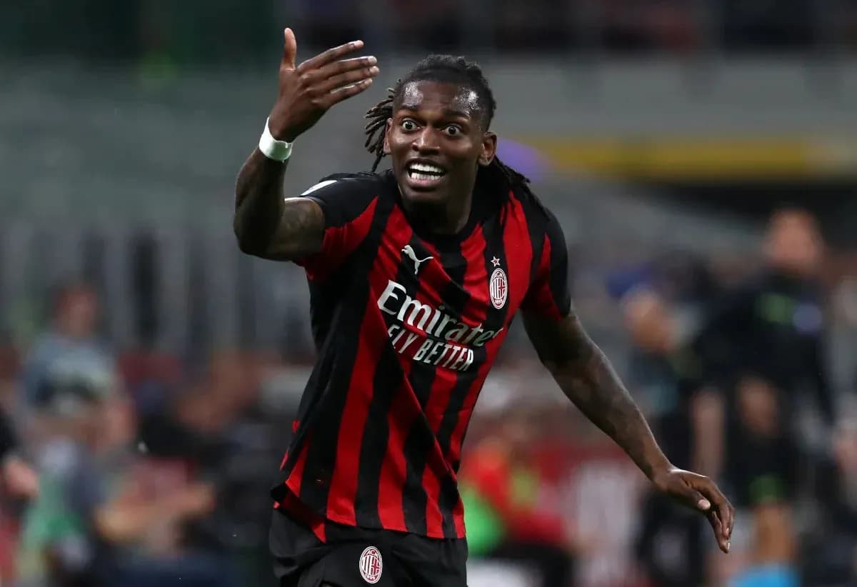 Player gesturing during a match for AC Milan