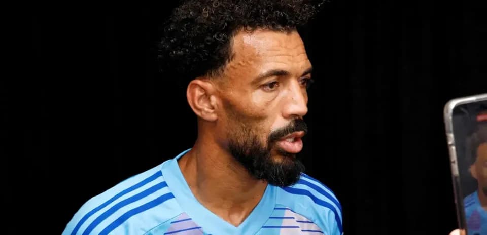 Player speaking during an interview with media