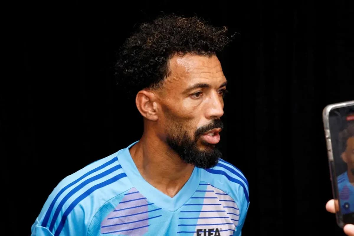 Player speaking during an interview with media