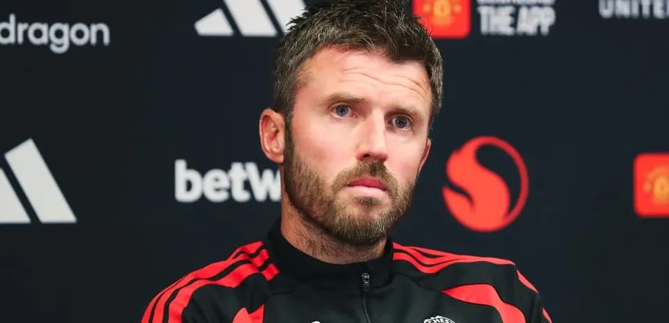Manager speaking at press conference for Manchester United