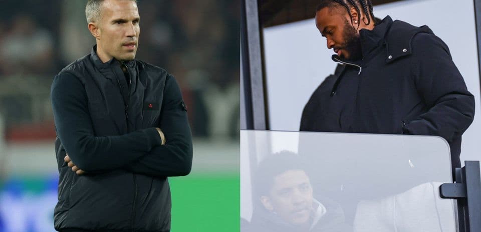 Coach and player observing match from different locations