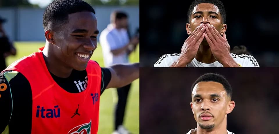Three football players in training and match moments
