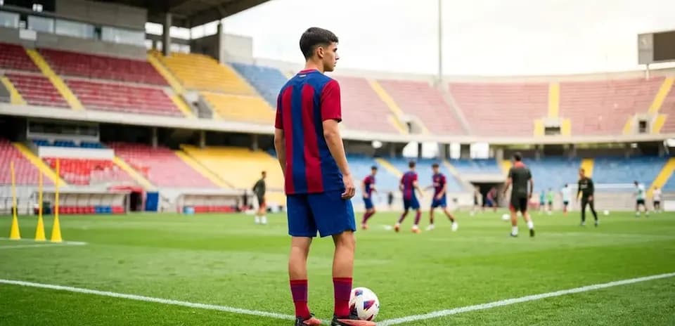 Player preparing for a corner kick during practice