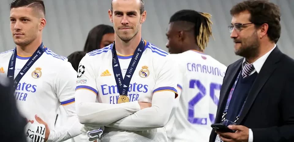 Real Madrid players with medals after match