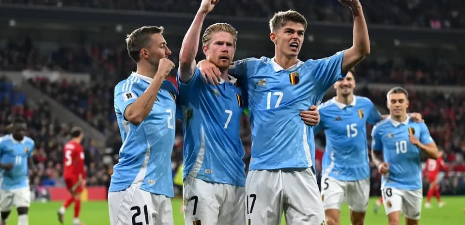 Belgium players celebrating during a match
