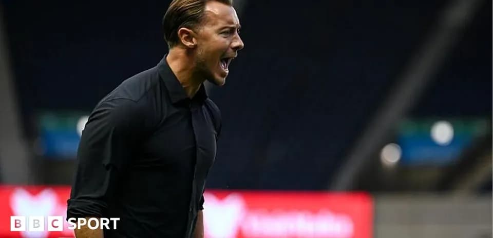Coach shouting from the sidelines during match
