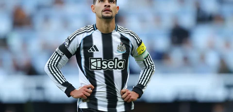 Newcastle player looking up during match