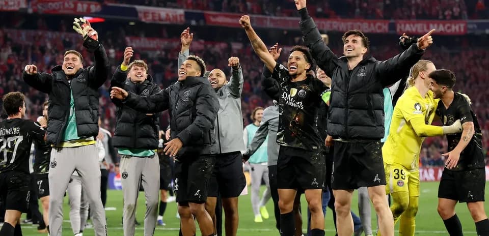 Players celebrating after winning a match