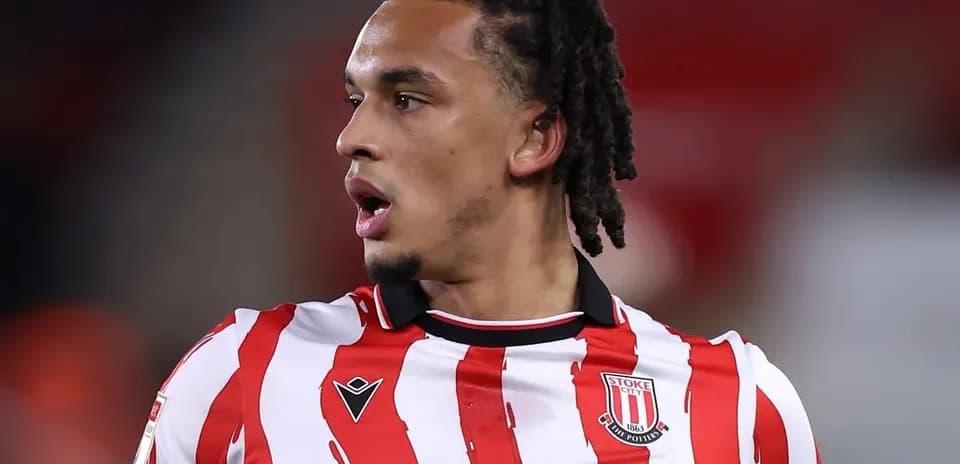 Stoke City player during match action