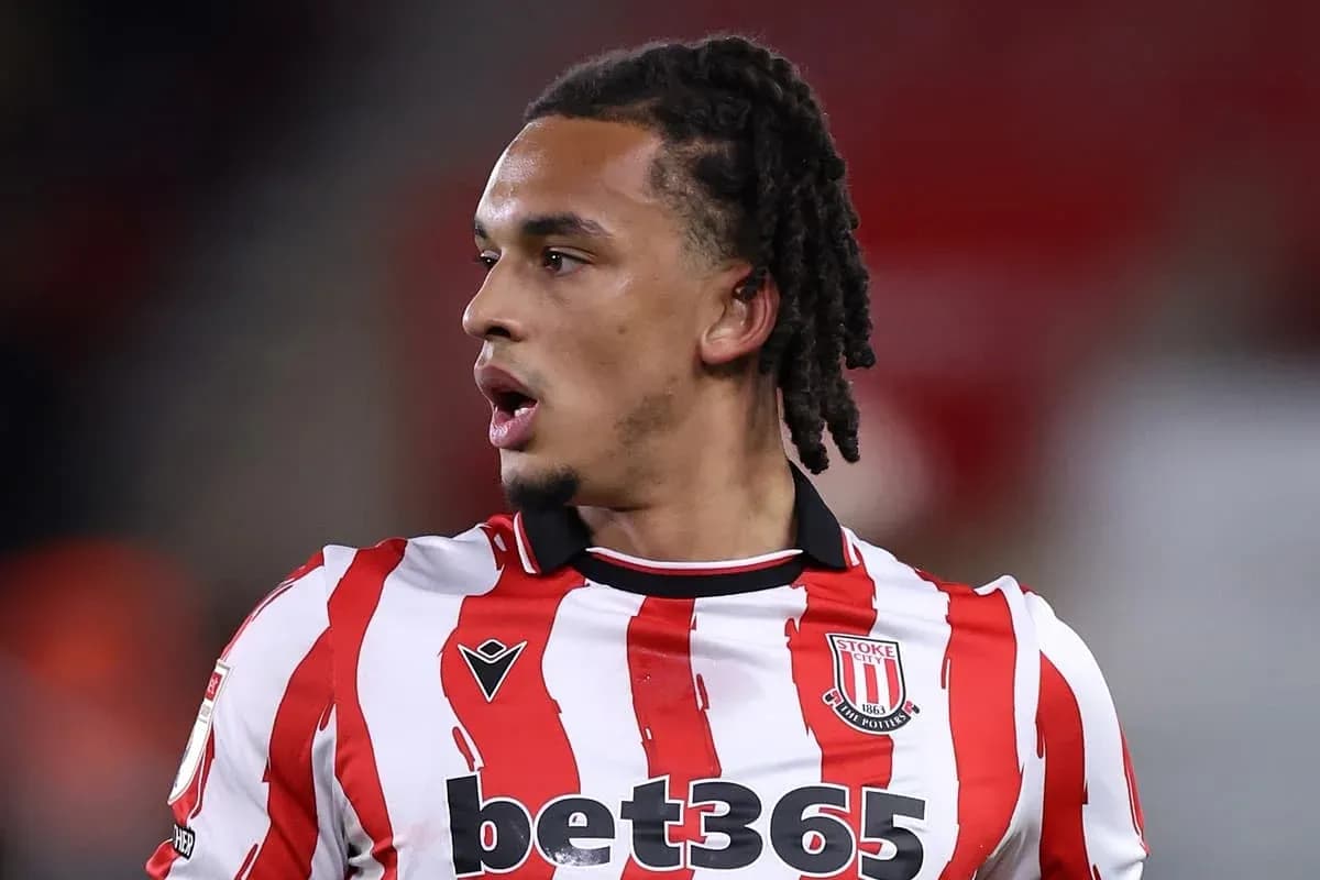 Stoke City player during match action
