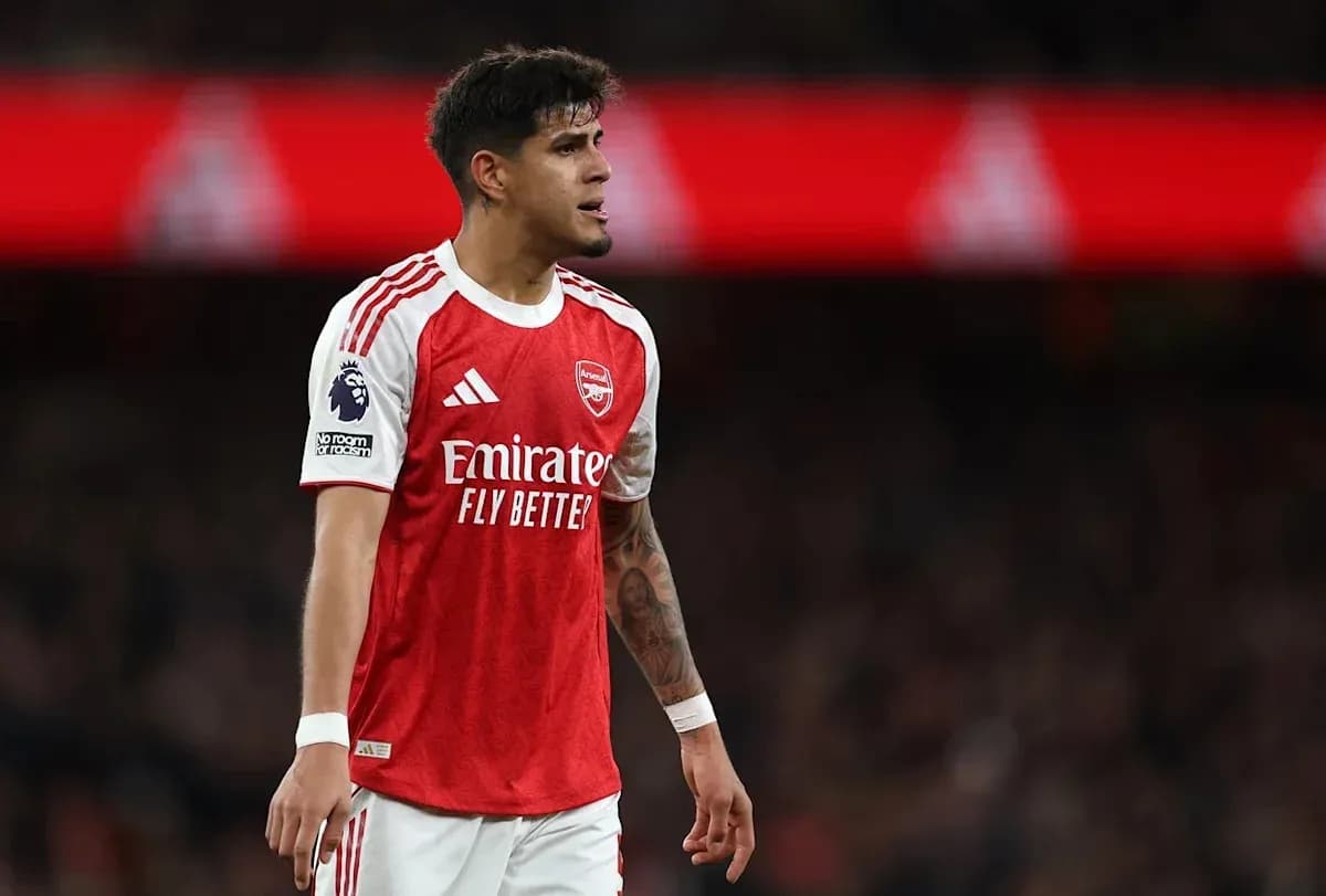 Player wearing Arsenal kit during a match