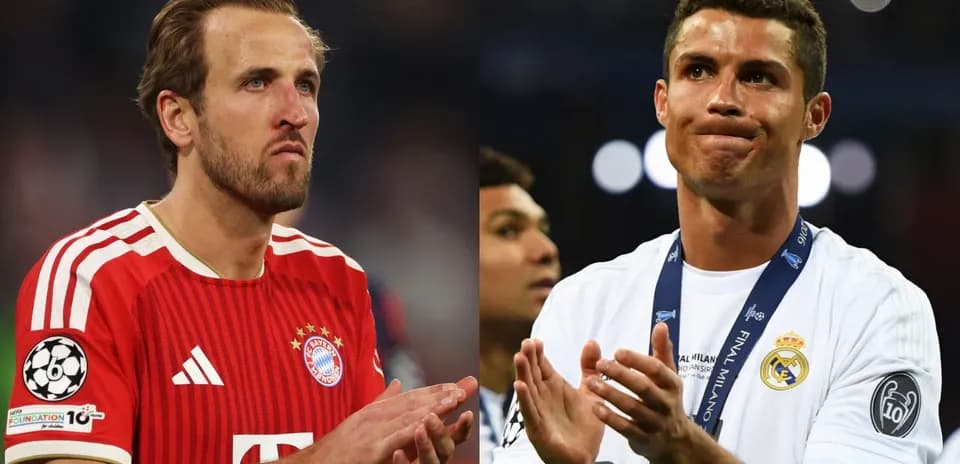 Harry Kane and Cristiano Ronaldo applauding post-match