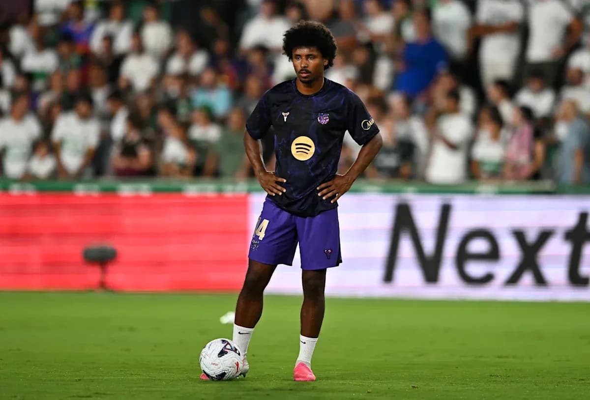 Player preparing for a set piece during match