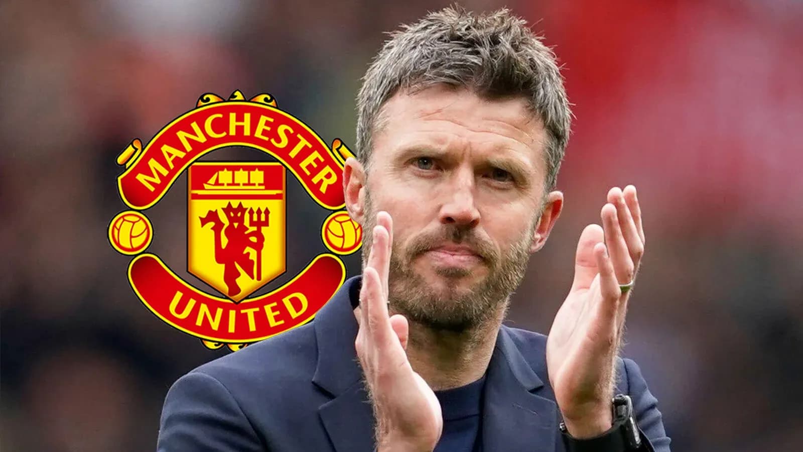 Manchester United manager applauding fans after match