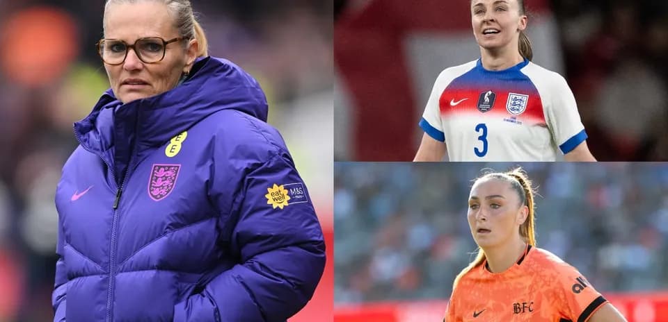 Three women in football: coach and two players