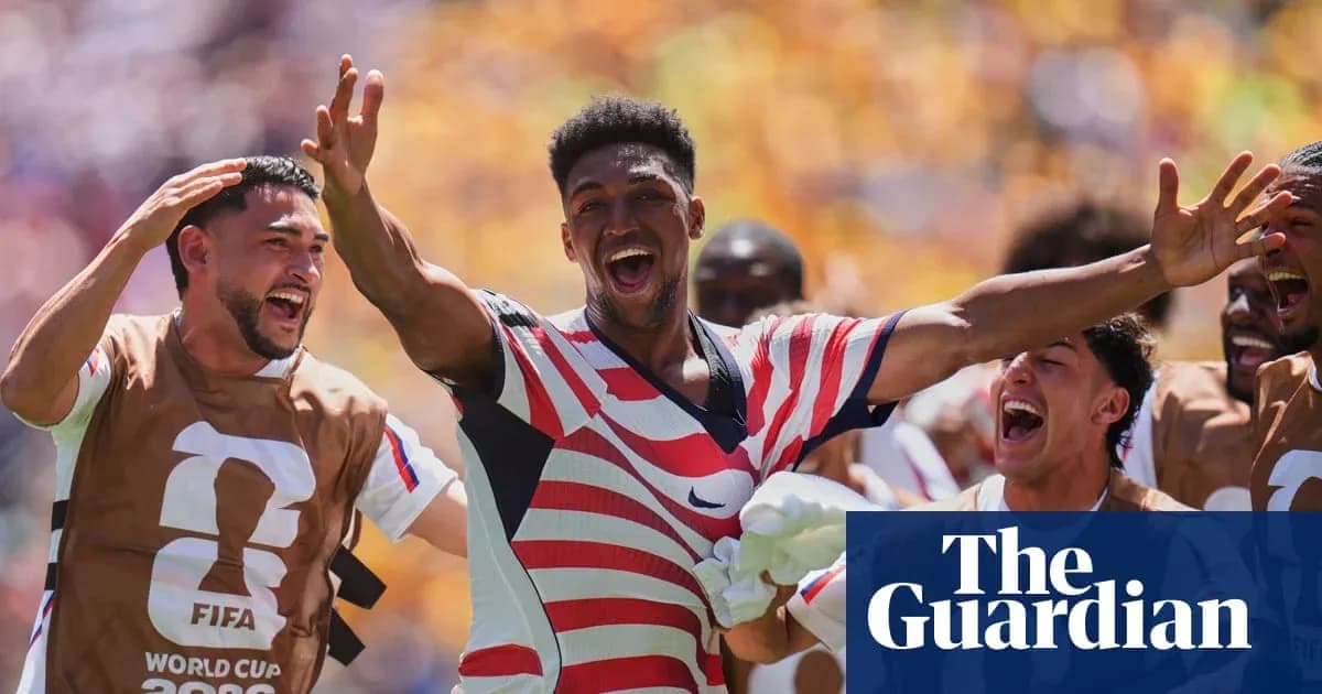 Players celebrating a goal during FIFA World Cup match