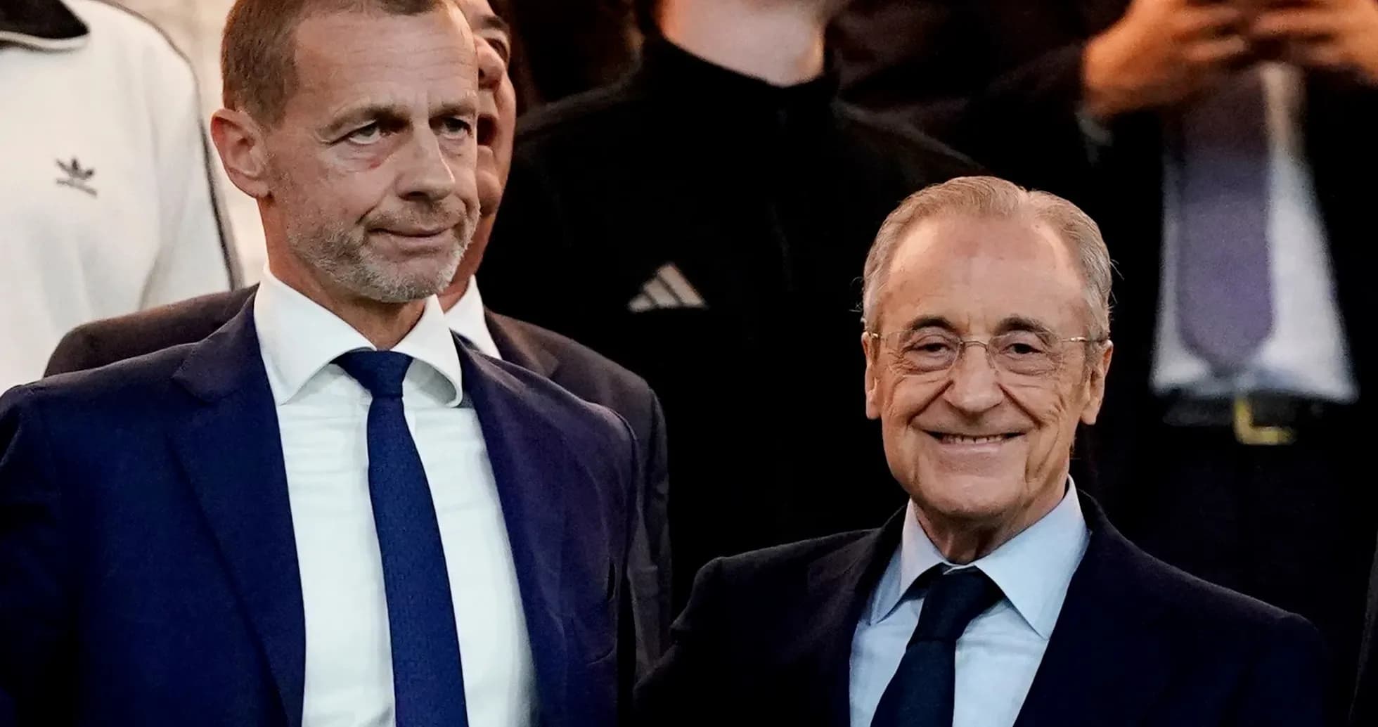 Aleksander Čeferin and Florentino Pérez at event