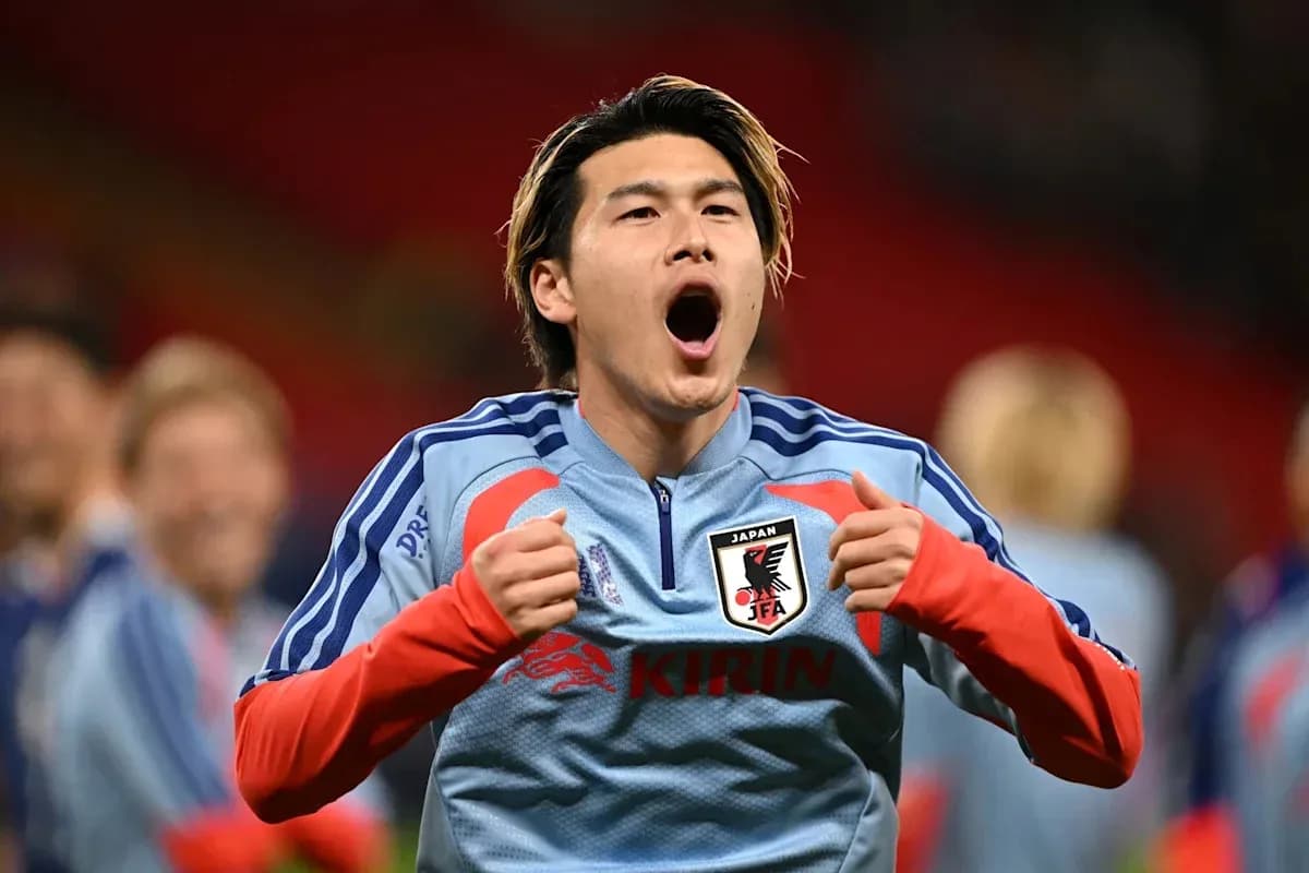 Player celebrating in Japan national team training session Player celebrating in Japan national team training session