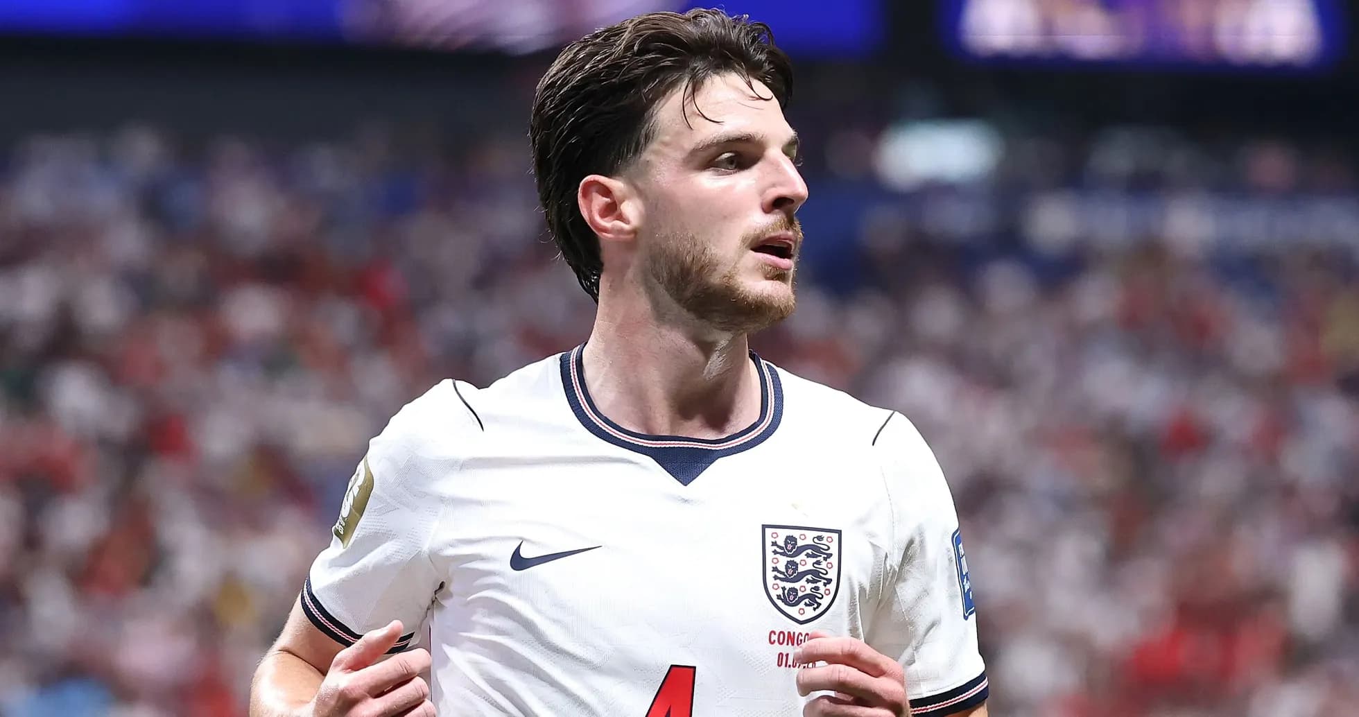 Player wearing England kit during match Player wearing England kit during match