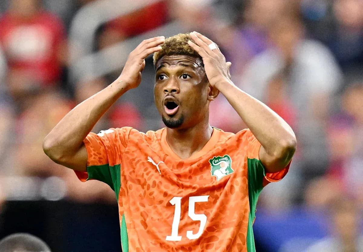 Player with hands on head during match Player with hands on head during match