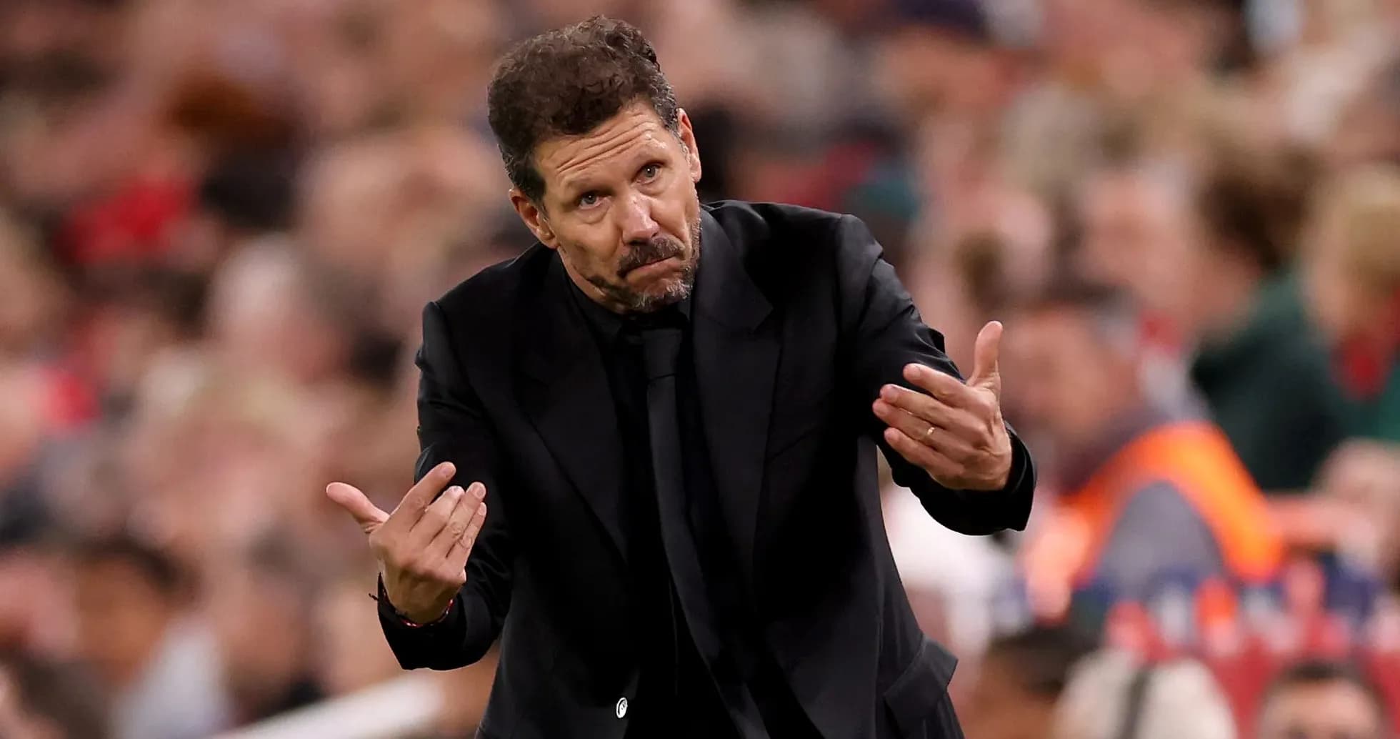 Manager gesturing during match on the sidelines Manager gesturing during match on the sidelines