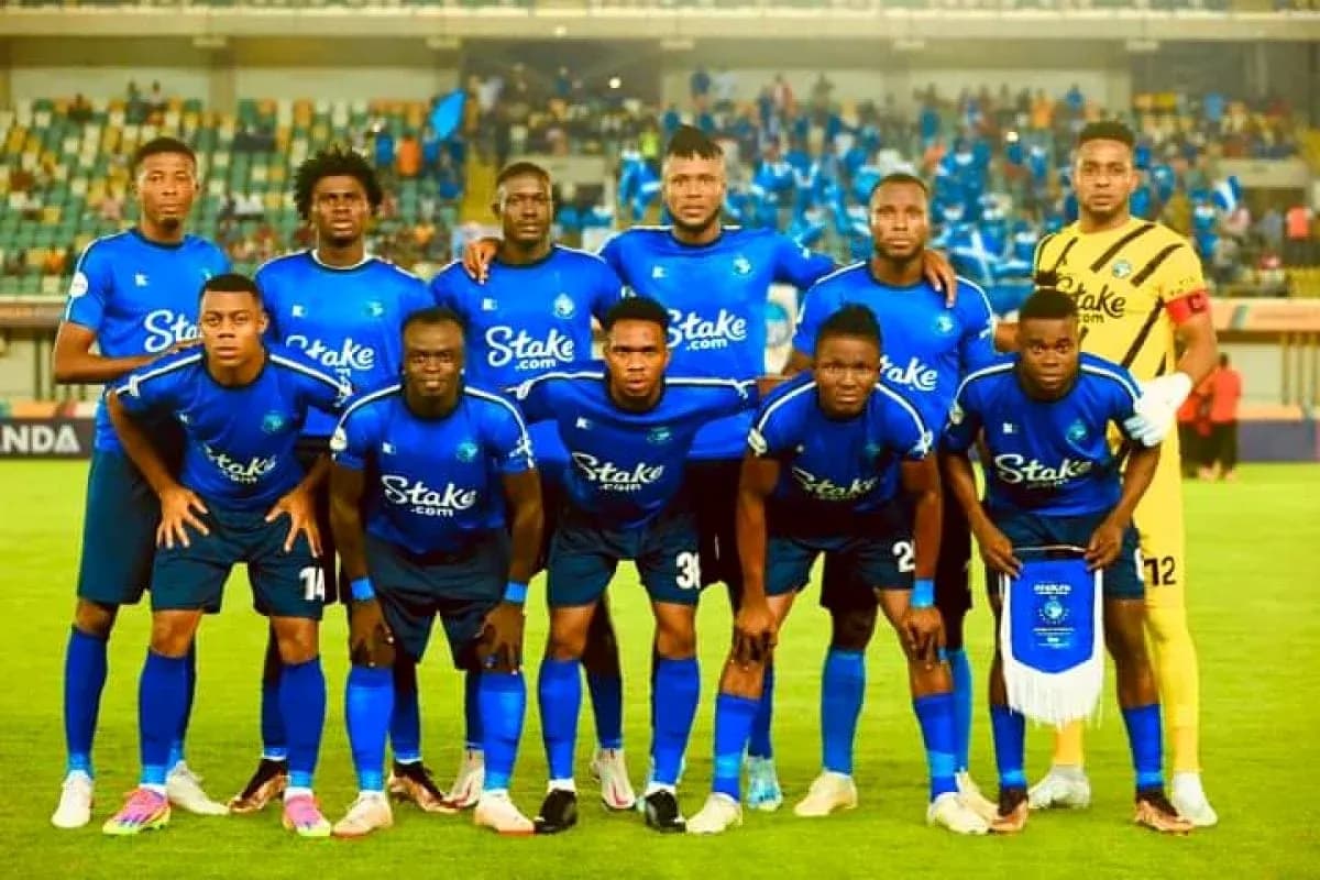 Enyimba FC team lineup before match Enyimba FC team lineup before match
