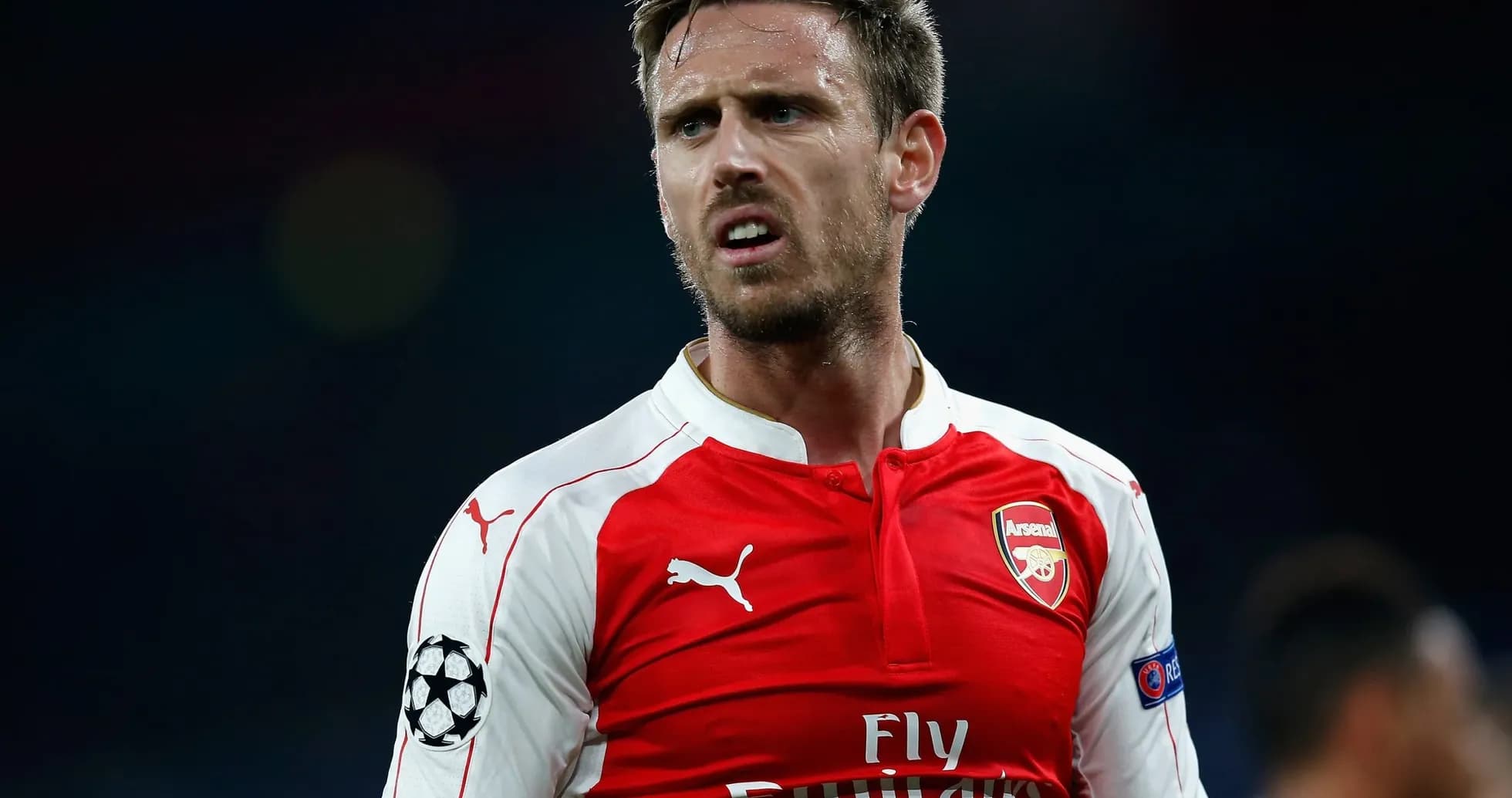 Arsenal player during a Champions League match Arsenal player during a Champions League match