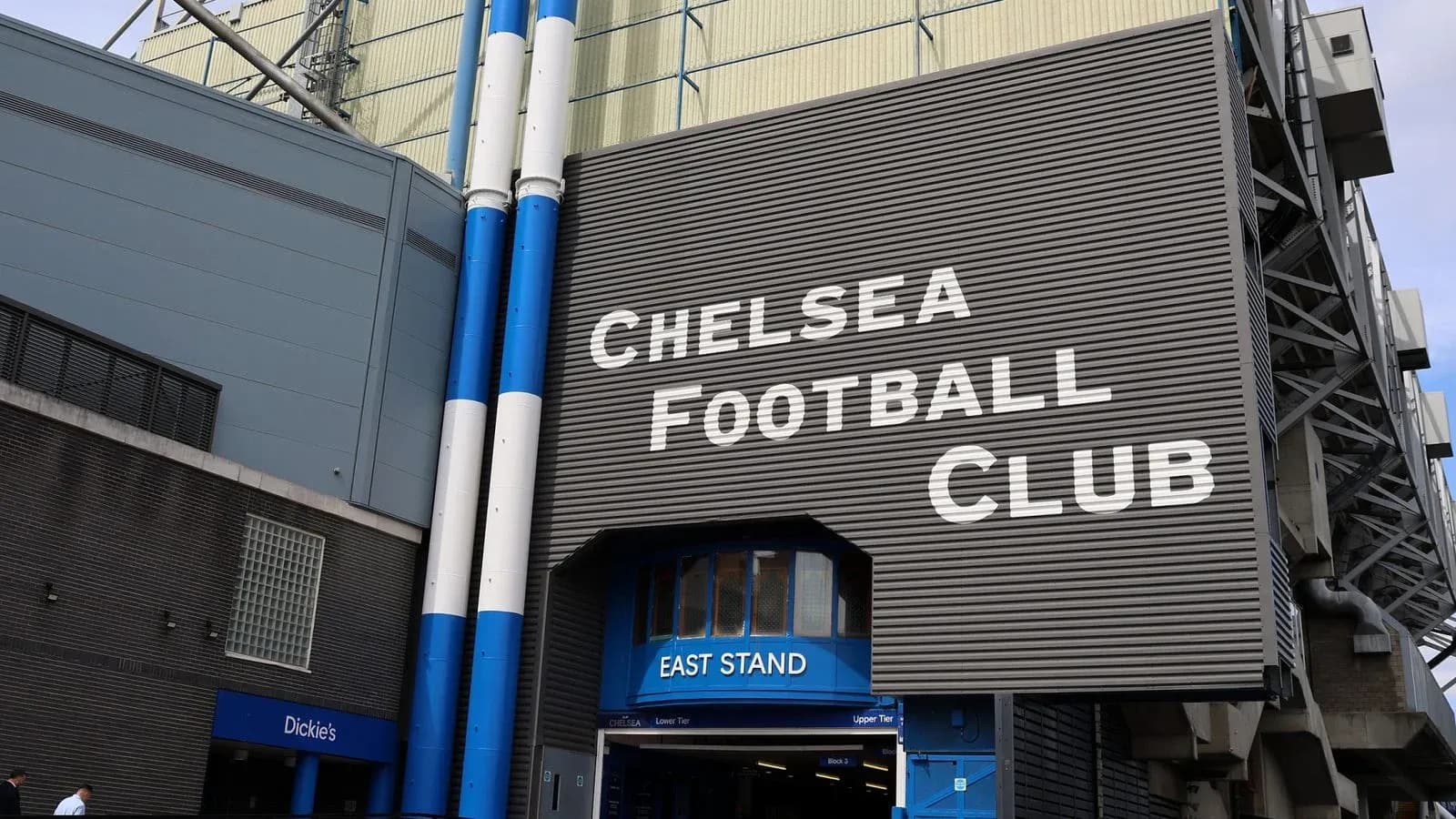 Chelsea Football Club East Stand entrance signage Chelsea Football Club East Stand entrance signage
