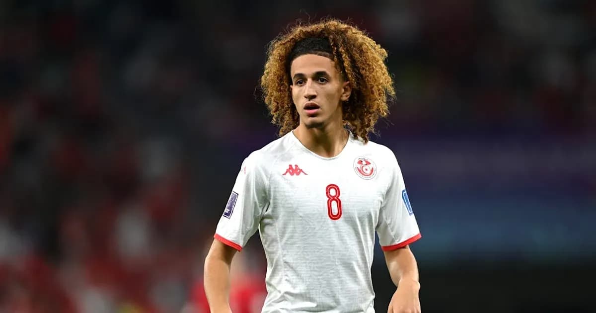 Player in Tunisia kit during a match Player in Tunisia kit during a match