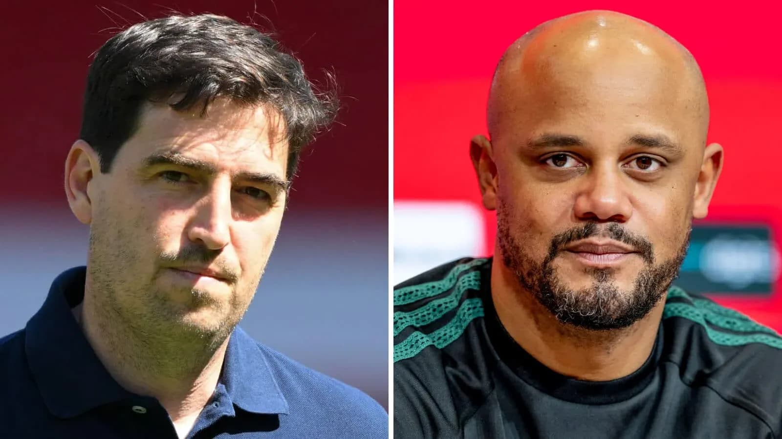 Two football coaches in separate close-up portraits Two football coaches in separate close-up portraits