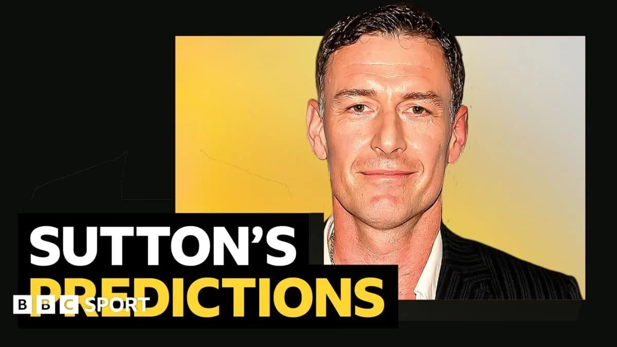 Man presenting sports predictions on a graphic Man presenting sports predictions on a graphic