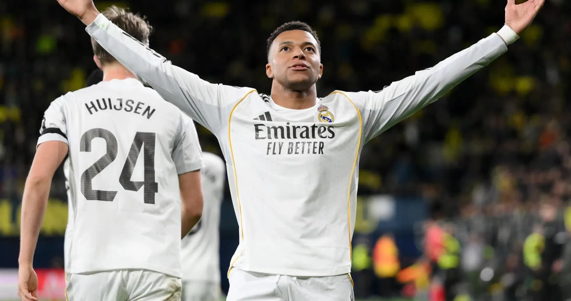 Real Madrid player celebrating a goal Real Madrid player celebrating a goal