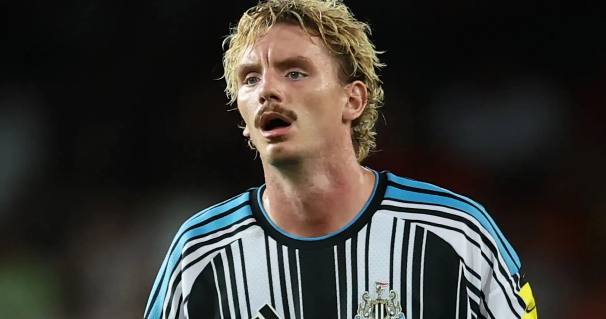 Player in Newcastle United jersey during match Player in Newcastle United jersey during match