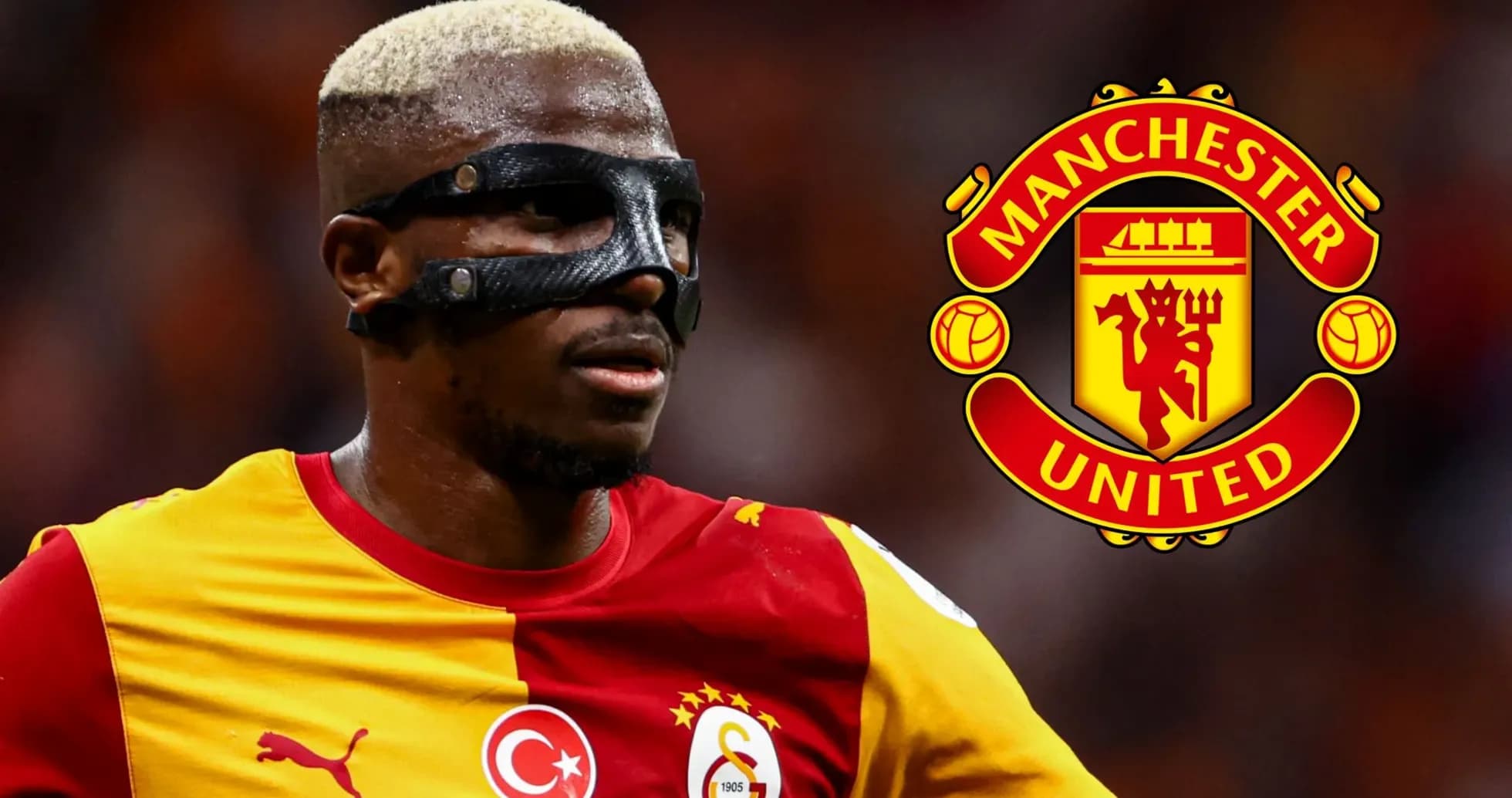 Player wearing mask during match with club logo Player wearing mask during match with club logo