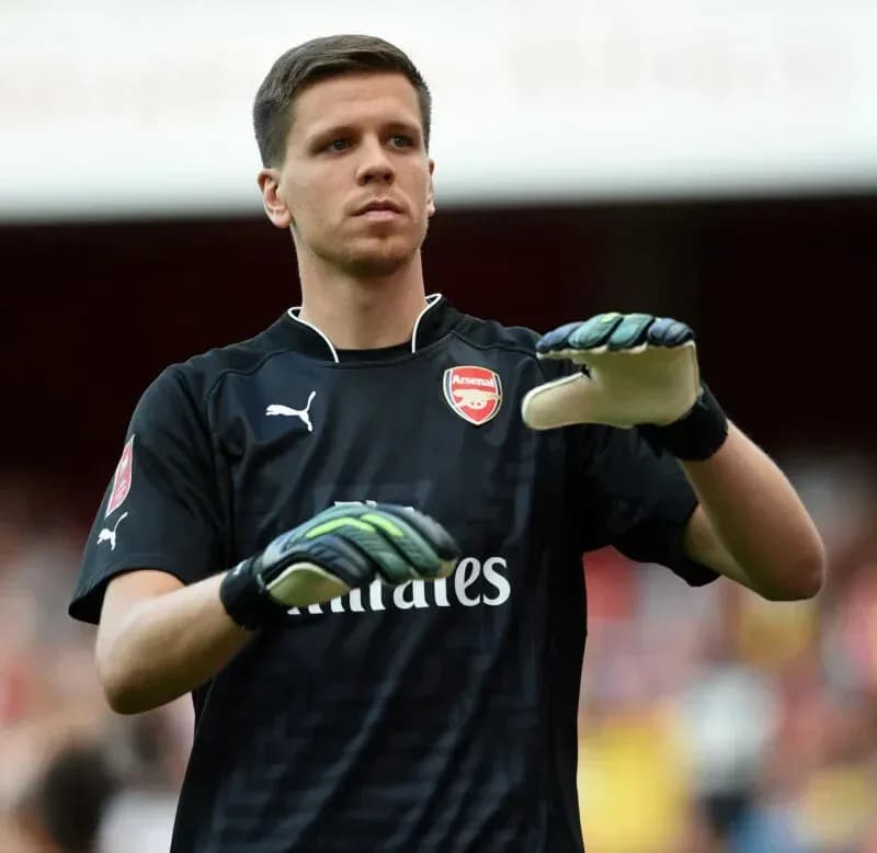 Goalkeeper warming up before a match for Arsenal Goalkeeper warming up before a match for Arsenal