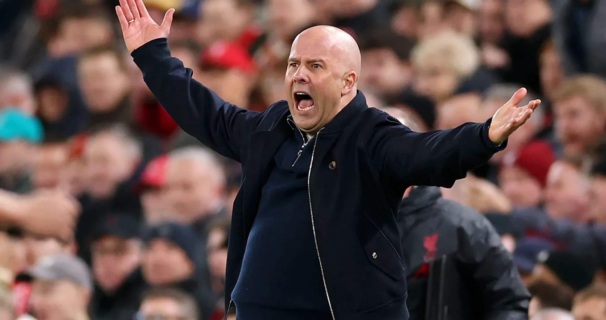 Manager gesturing during a football match Manager gesturing during a football match
