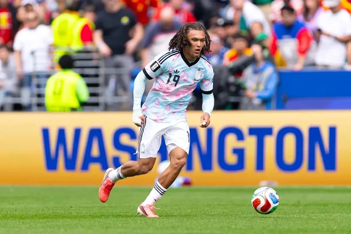 Player in action during a soccer match Player in action during a soccer match