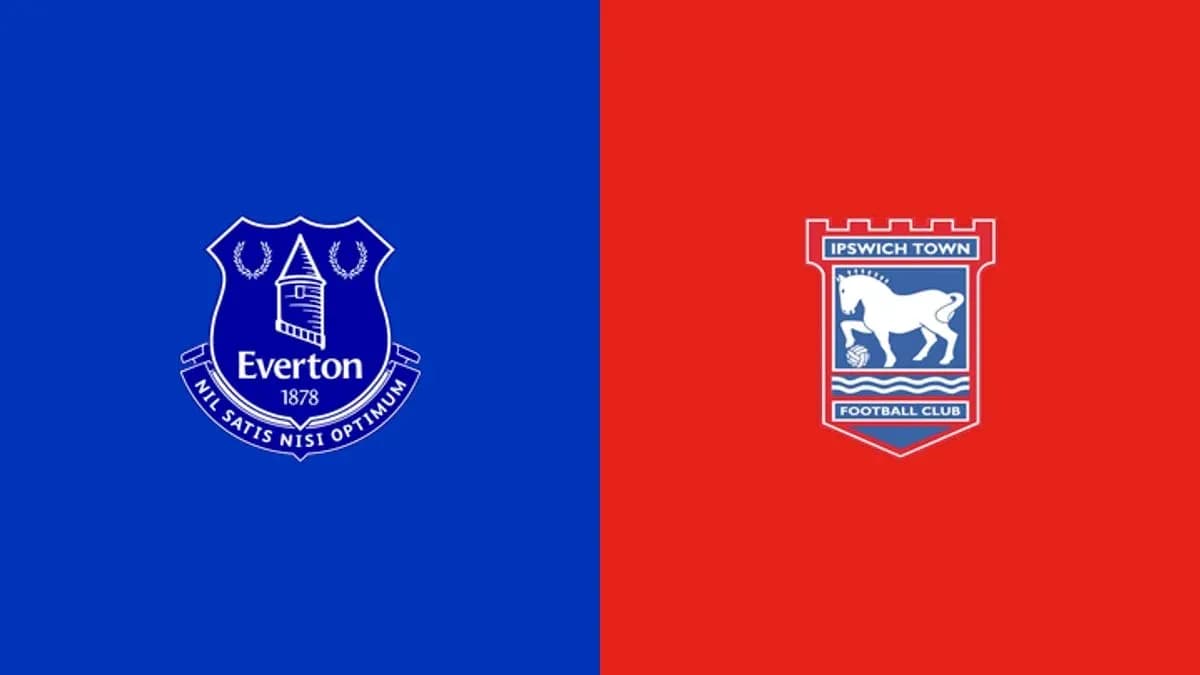Logos of Everton and Ipswich Town football clubs Logos of Everton and Ipswich Town football clubs