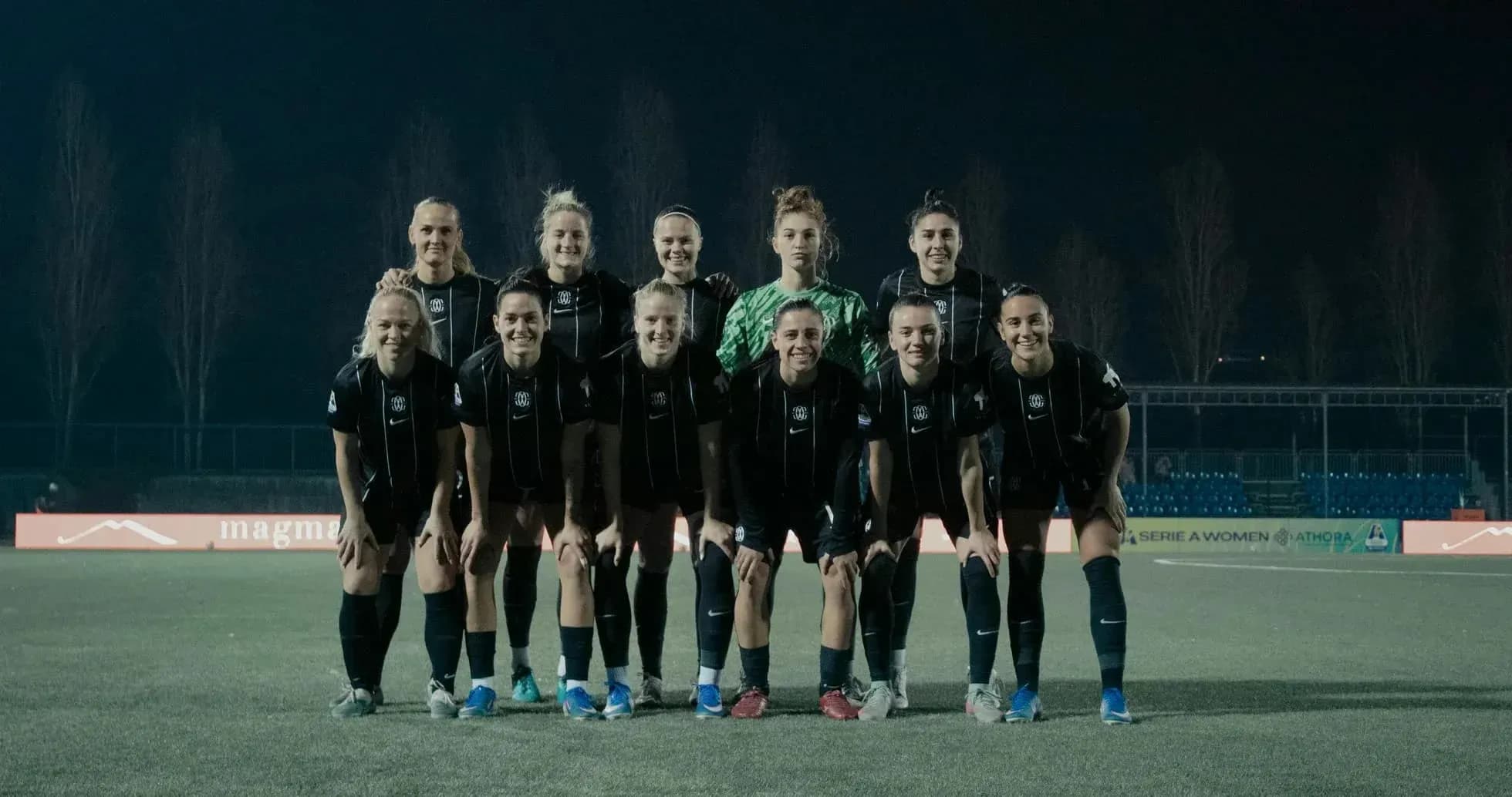 Genoa women's team posing for a group photo Genoa women's team posing for a group photo