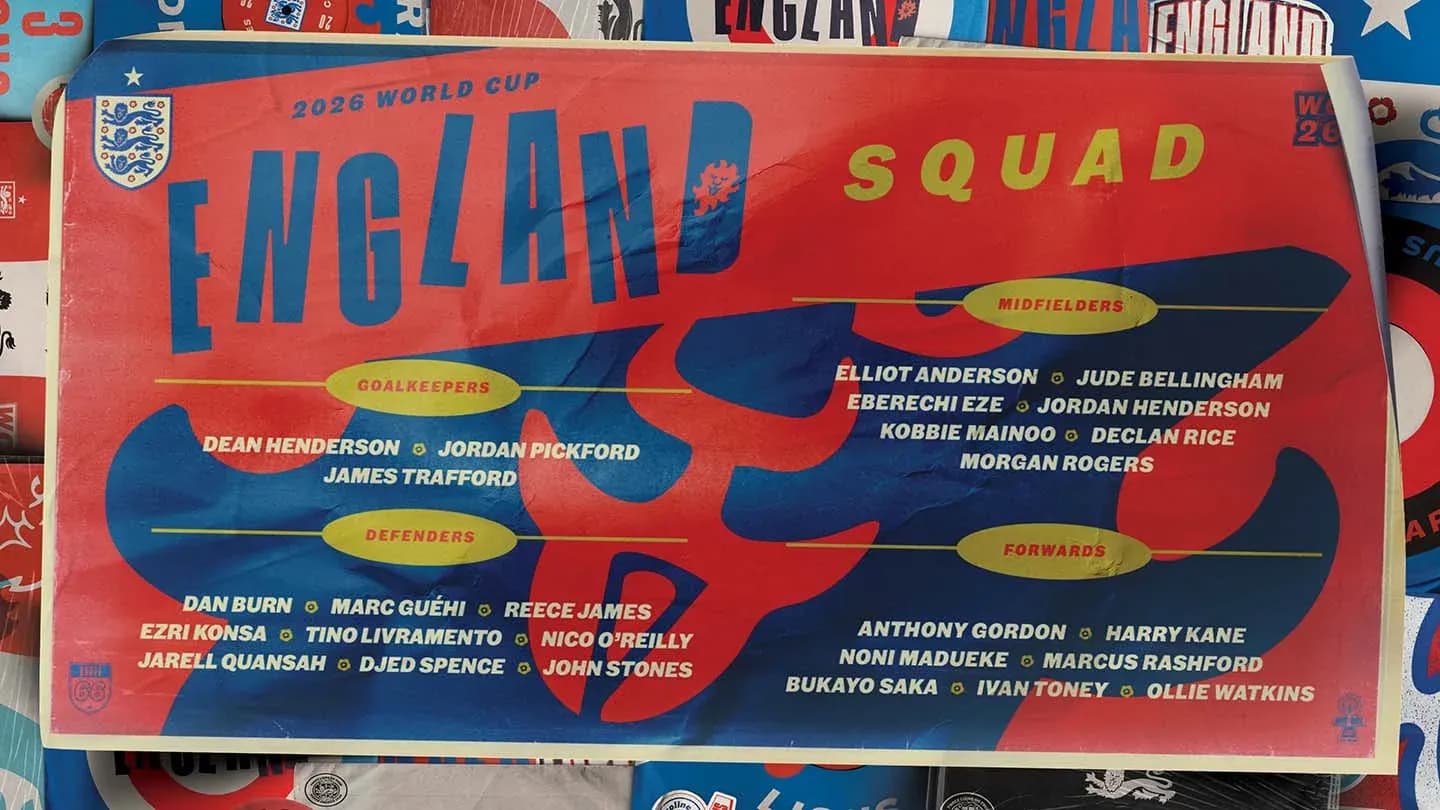 2026 World Cup England squad roster graphic 2026 World Cup England squad roster graphic