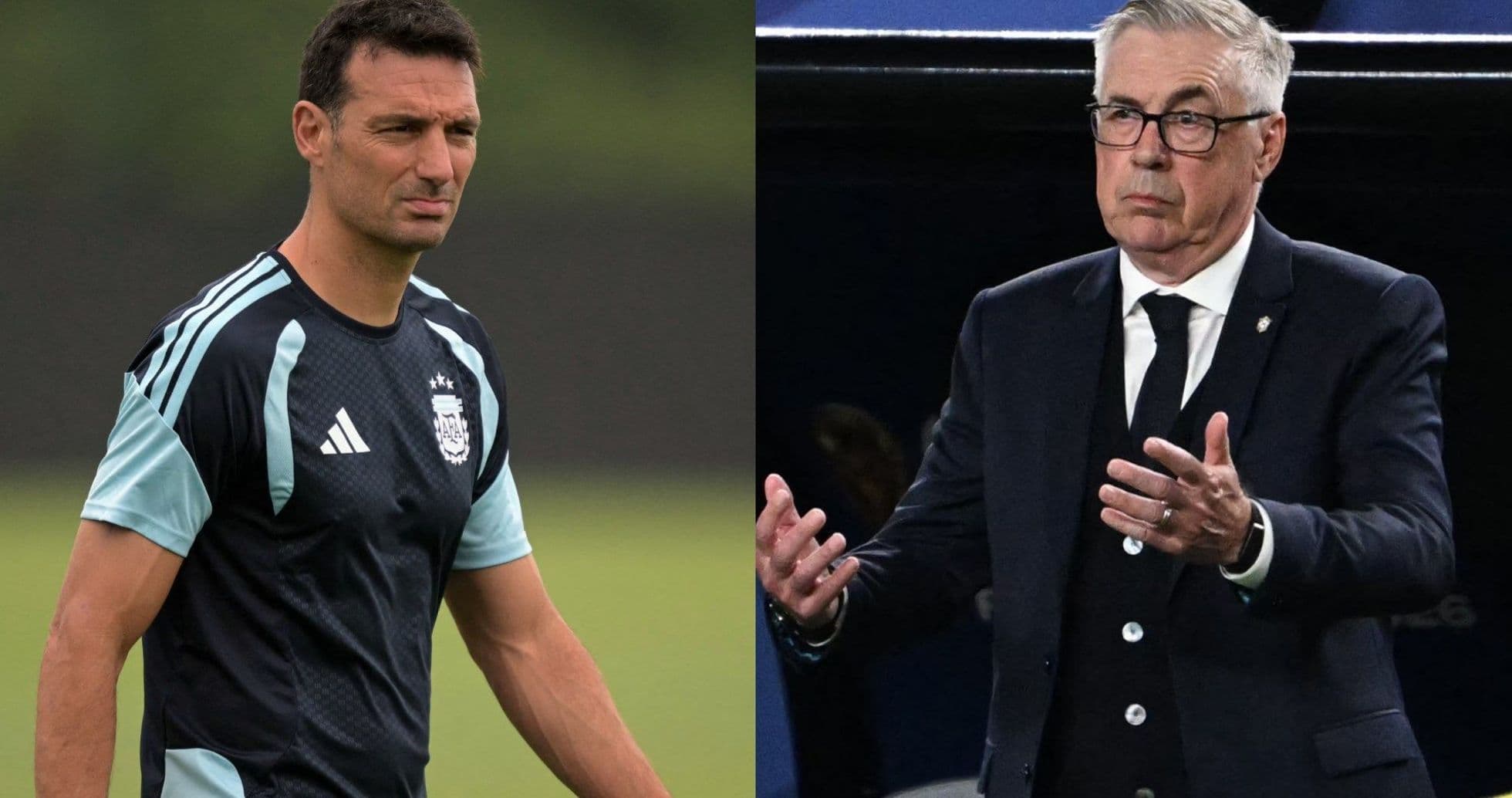 Two football managers during a tactical discussion Two football managers during a tactical discussion